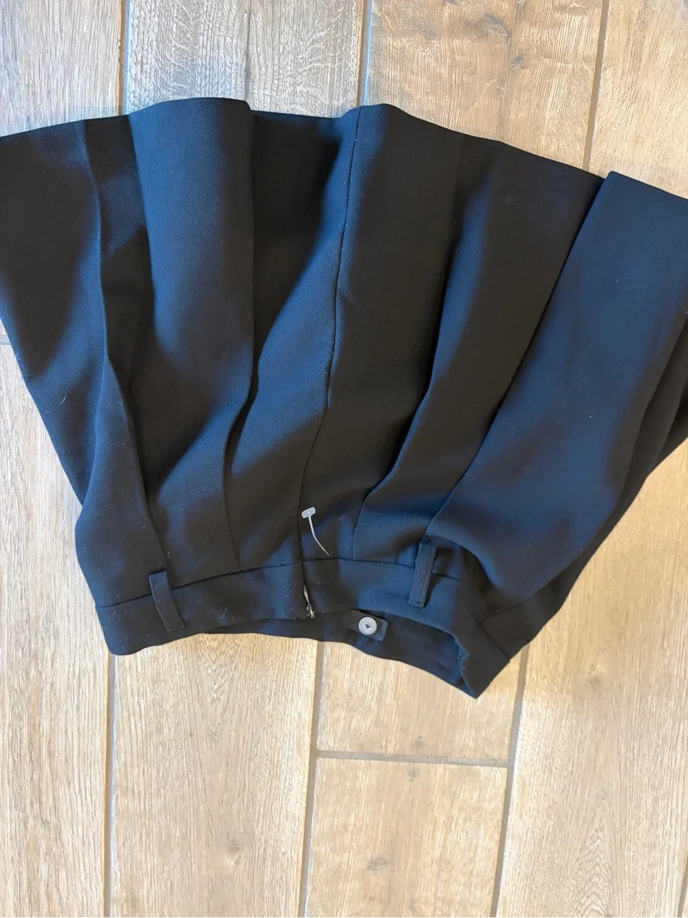 Zara black pleated mini skirt structured waistband with belt loops Girls Kids 14